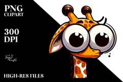 Goofy Cartoon Giraffe PNG Product Image 2