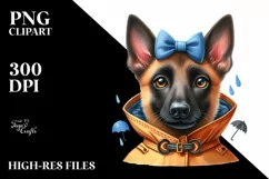 Funny Dog in Raincoat | Sublimation | Clipart Product Image 3