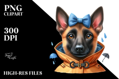 Funny Dog in Raincoat | Sublimation | Clipart Product Image 2