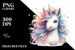 Cute Baby Unicorn PNG Product Image 1