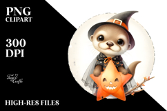 Vintage Baby Otter on Star, Transparent PNG Product Image 2