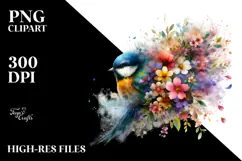 Grunge Bird Painting PNG Product Image 2