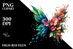 Vibrant Watercolor Butterfly PNG Product Image 3