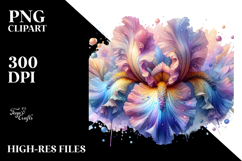 Vibrant Pastel Glossy Iris PNG Product Image 2