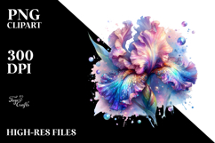 Vibrant Pastel Glossy Iris PNG Product Image 2
