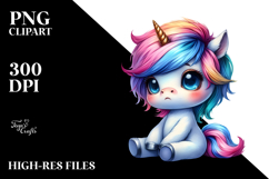 Sitting Unicorn PNG Product Image 2