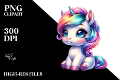 Sitting Unicorn PNG Product Image 2