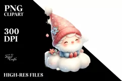 Vintage Christmas Gnomes, Transparent PNG Product Image 1