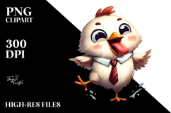 Exaggerated Bird with Bow Tie PNG Product Image 2