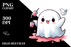 Funny Simple Cute Ghost PNG Product Image 2