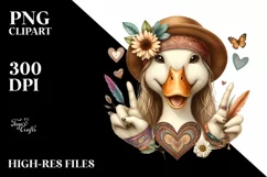 Detailed Duck Portrait Watercolor Clipart Product Image 1