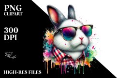 Colorful Rabbit | Quirky Style Clipart Product Image 1