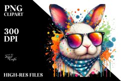 Colorful Rabbit | Quirky Style Clipart Product Image 3