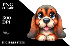 Cute Cartoon Bloodhound PNG Product Image 2