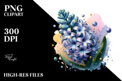 Glossy Hyacinth with Golden Insertions PNG Product Image 2