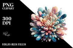 Abstract Pastel Glossy Chrysanthemum , 20 oz Tumbler Product Image 2