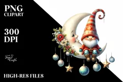 Vintage Christmas Gnomes, Transparent PNG Product Image 1