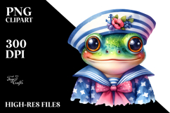 Baby Frog in Sailor Suit PNG Product Image 2