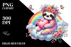 Adorned Sloth Heart PNG Product Image 2