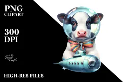 Baby Cow with Submarine PNG Product Image 2