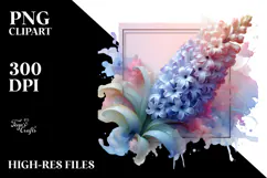 Glossy Hyacinth in Pastel Abstract, Transparent PNG Product Image 2