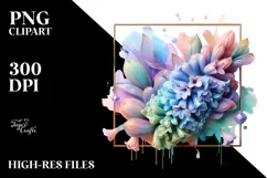Glossy Hyacinth with Golden Inserts PNG Product Image 2