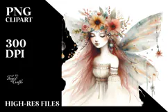 Watercolor Boho Fairy, Transparent PNG Product Image 2
