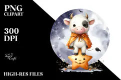 Watercolor Cow Portrait, Transparent PNG Product Image 2