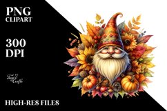 Vibrant Autumn Gnome PNG Product Image 1