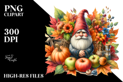 Vibrant Autumn Gnome PNG Product Image 2