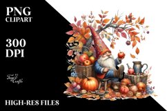 Vibrant Autumn Gnome PNG Product Image 1