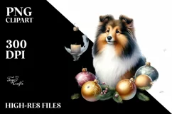 Watercolor Shetland Sheepdog PNG Product Image 3