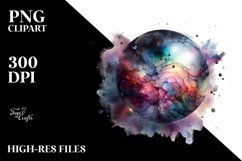 Abstract Glossy Cosmos Clipart Product Image 1