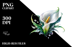 Calla Lily Watercolor Splash PNG Product Image 2