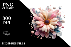 Abstract Glossy Daisy Watercolor Product Image 2