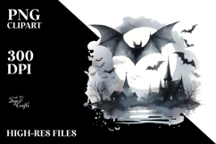 Washed Simple Bat PNG Product Image 2