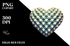 Vintage Hearts Diamond PNG Product Image 2