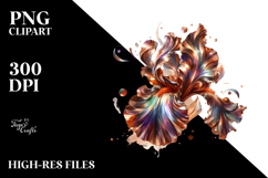 Shiny Rusty Iris | Sublimation | Clipart Product Image 2