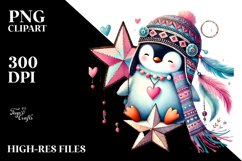 Colorful Penguin on Star Art Product Image 2