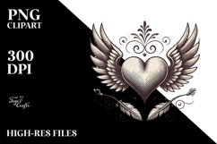 Simple Winged Heart Art Product Image 2