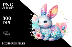 Colorful Pastel Bunny Made of Diamonds Product Image 2