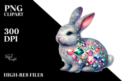Colorful Pastel Bunny Made of Diamonds Product Image 2