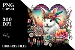 Colorful Baby Rabbit on Cloud PNG Product Image 2