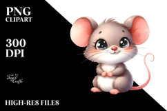Sublimation Sticker White Background | Happy Mouse Product Image 2