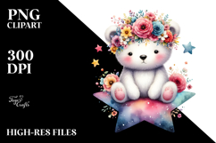 Bear Sitting on Star, High-Res PNG Product Image 2