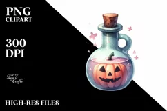 Simple Funny Halloween Clipart, Transparent PNG Product Image 3