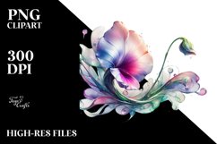 Artistic Sweet Pea | Sublimation | Clipart Product Image 1