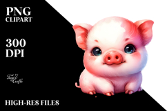Simple Vibrant Cute Baby Pig Drawing Product Image 2