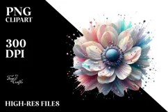 Colorful Anemone and Tulip PNG Product Image 2