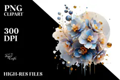 Abstract Delphinium, Transparent PNG Product Image 2
